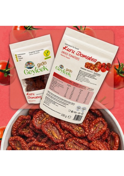 Kurutulmuş Domates (Geleneksel Tuz Ilaveli) 100 gr indirimleri