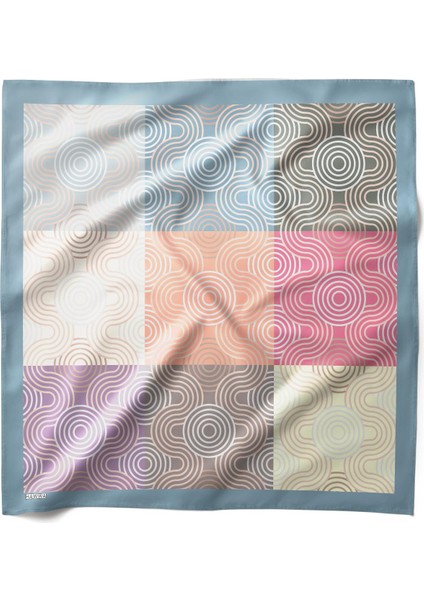 Retro Geometri Desenli Bandana Fular