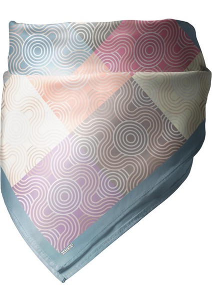 Retro Geometri Desenli Bandana Fular modelleri