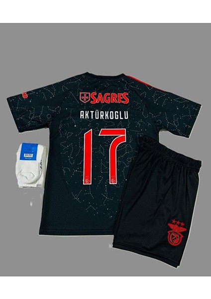 Kerem Aktürkoğlu Benfica 2024-25 Yeni Sezonu Deplasman Çocuk Forması 4'lü Set