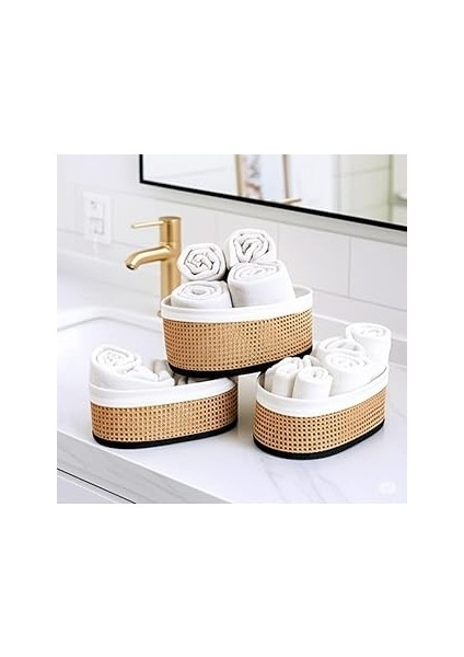 Paçi̇ Wicker Serisi Oval 3'lü Set Organizer