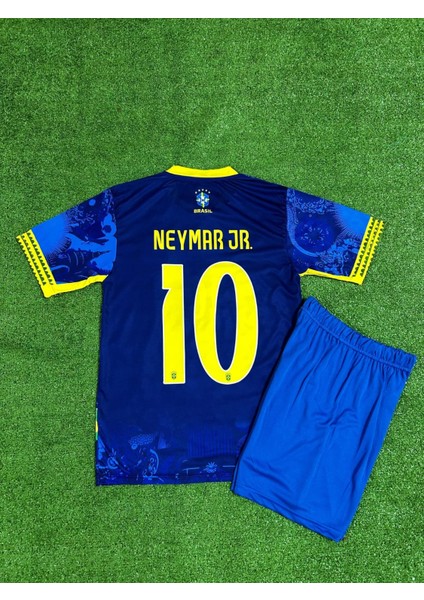Brezilya Neymar Jr Özel Konsept Çocuk Forması (Mavi)
