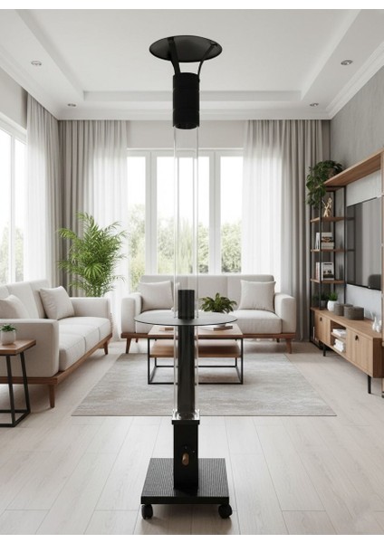 Yeni Nesil Pelet Sobası | Kafe, Bahçe, Teras Isıtıcı & Servis Masası | Taşınabilir & Ekonomik fırsatları