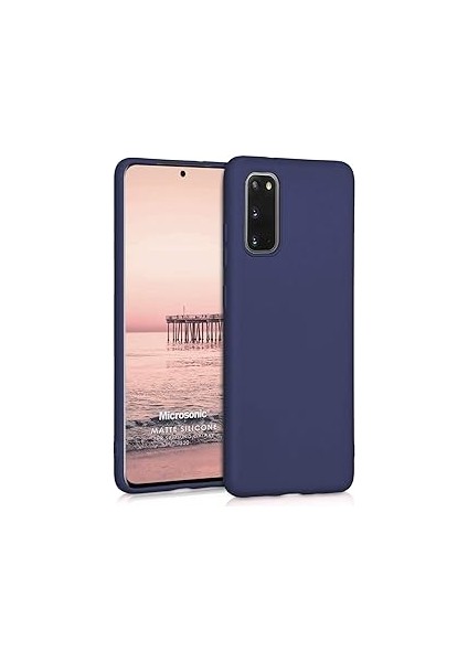 Microsonic Matte Silicone S20 Için Kılıf Lacivert [galaxy S20 ile Uyumlu Kılıf - Lac