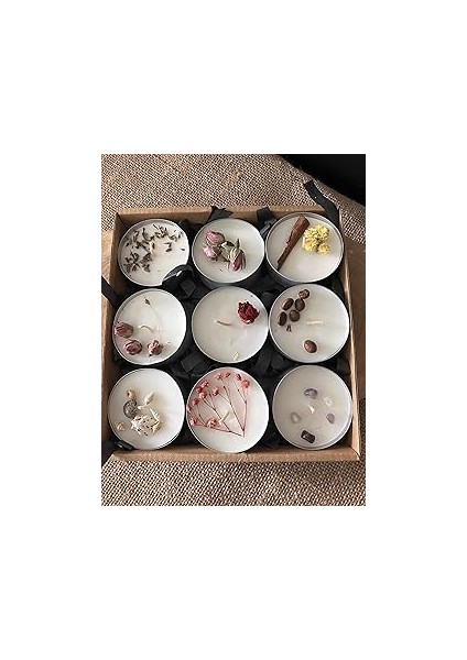 Xl Boy Tealight Soya Mum – 9’lu Bundle (36 Normal Tealight Eşdeğer) – Tarçın, Mandalina, Sandal Ağa