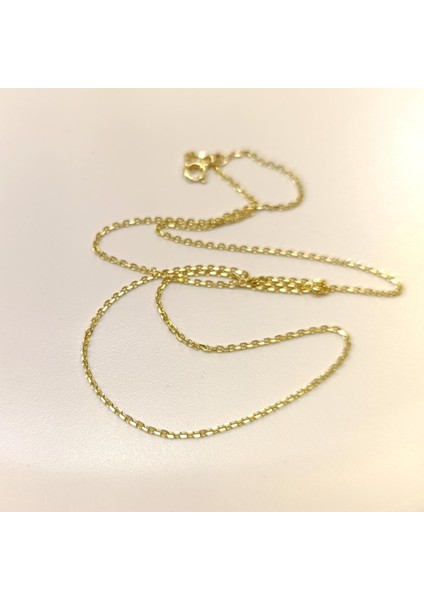 55CM 1.3mm Ince Forse Zincir 14 Ayar Altın modelleri