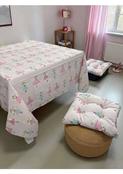 Çocuk Oyun Alanı Piknik Bahçe Çantalı Masa Örtülü Minder Seti