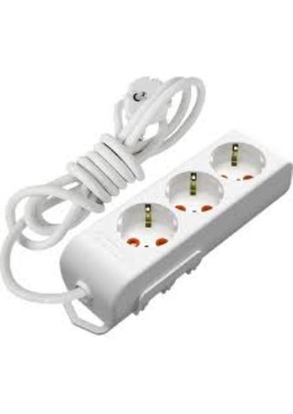 Ri-Tech Üçlü Topraklı Grup Priz Çocuk Korumalı 1 Metre Kablolu