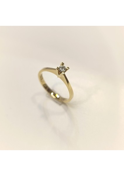 0.10CT Tek Taş Pırlanta Yüzük 14 Ayar Altın Hd Videolu indirimleri