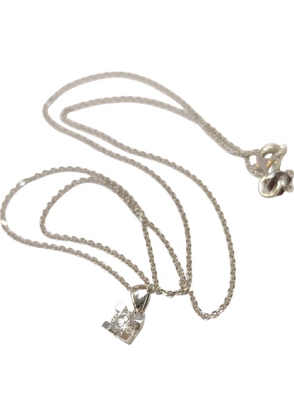 0.24CT Pırlanta Tek Taş Kolye 18 Ayar Altın Hd Videolu