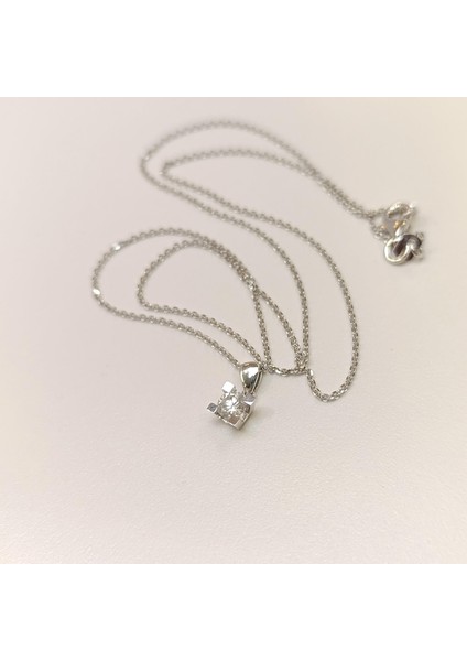 0.24CT Pırlanta Tek Taş Kolye 18 Ayar Altın Hd Videolu fiyatları
