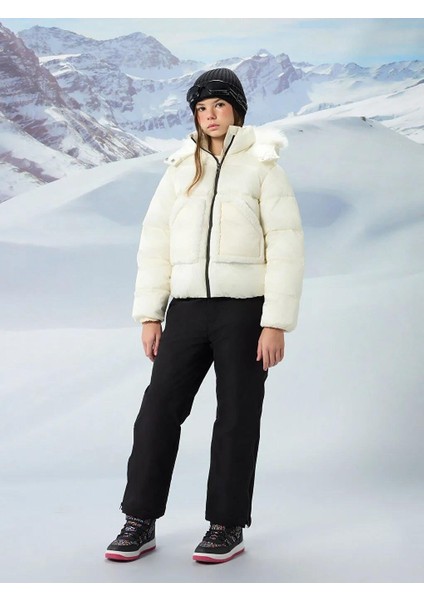 Kapüşonlu Kız Çocuk Kayak Montu (W5) modelleri