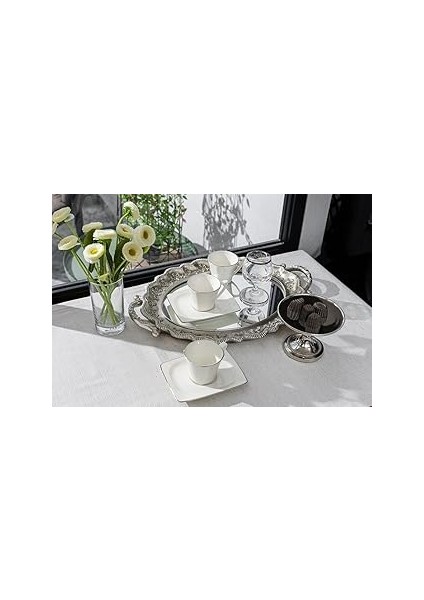 Porland Riva Platin 6 Kişilik Kahve Takımı 75CC