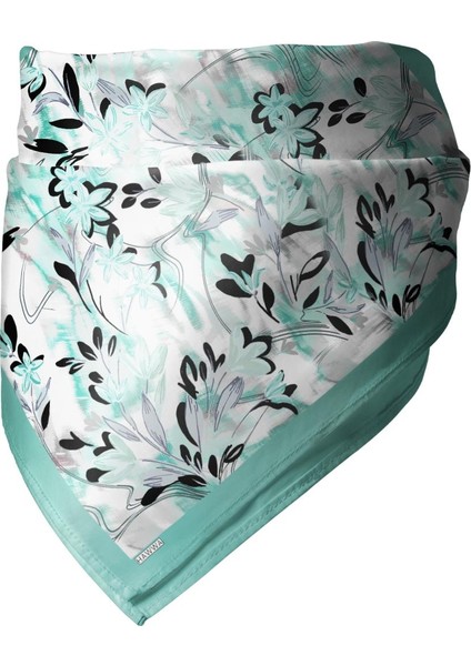 Yeşil Esinti Desenli Bandana Fular modelleri