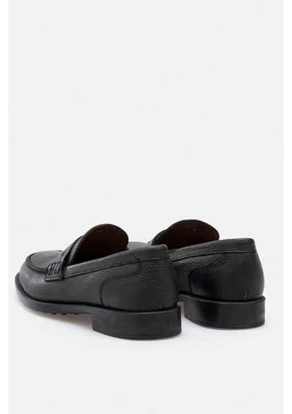 Ayakkabı %100 El Işçiliği Konfor Tabanlı Dokulu Deri Penny Loafer Erkek Ayakkabı indirimleri