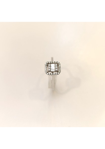 0.08CT Baget Pırlanta Taşlı Yüzük 8 Ayar Altın Hd Videolu fırsatları