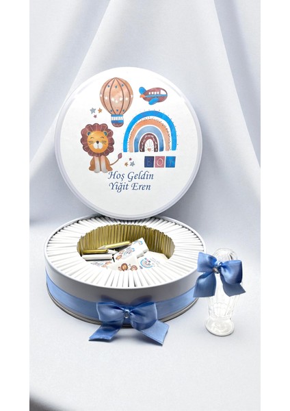 Isme Özel Aslan Temalı Hediyelik-Doğum Çikolatası