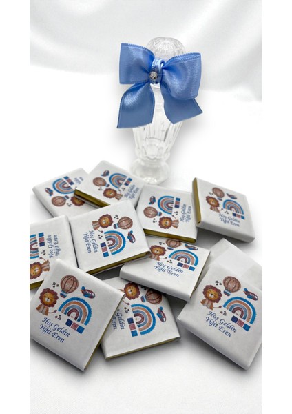 Isme Özel Aslan Temalı Hediyelik-Doğum Çikolatası modelleri