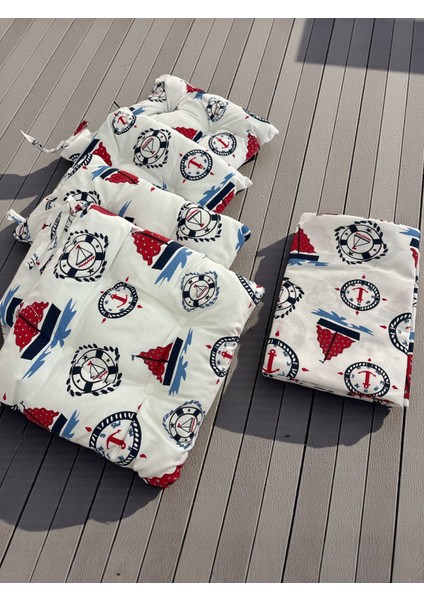 Çocuk Oyun Alanı Piknik Bahçe Çantalı Masa Örtülü Minder Seti