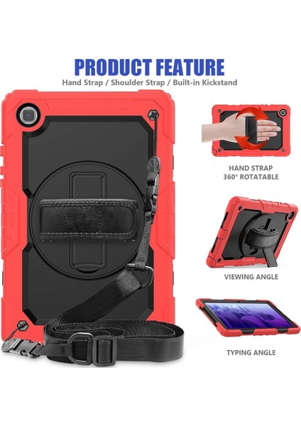 Samsung Galaxy Tab A7 10.4 Kılıf Pars Tablet Kapak - KIRMIZI-(5796) - EG001S-4QUAO3 modelleri