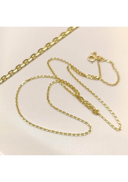 50CM 1.3mm Ince Forse Zincir 14 Ayar Altın indirimleri