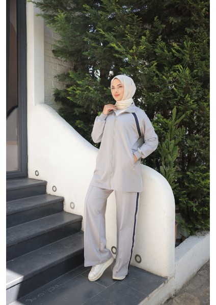 Kadın Tesettür Eşofman Takımı Fermuarlı & Alt Üst Takım 498