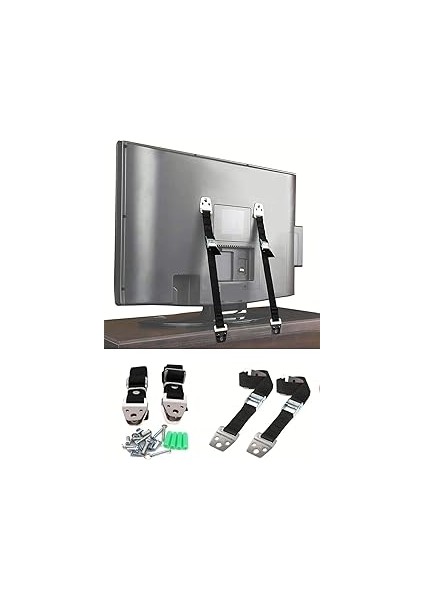 LCD LED Tv Askısı Dolap Gardırop Büfe Kitaplık Sabitleme Bebek Çoçuk Koruma Deprem Güvenlik Kemeri
