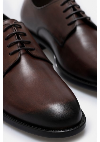 Ayakkabı Antik Kahve Patina Hakiki Deri El Yapımı Noktalı Tabanlı Klasik Erkek Ayakkabı fırsatları