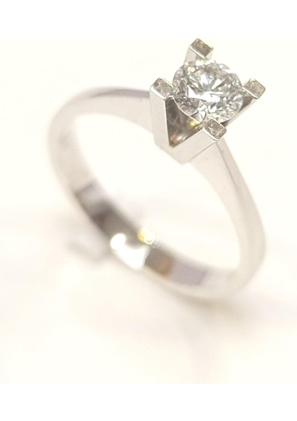 Hrd Sertifikalı 0.50CT F Pırlanta Tek Taş Yüzük 14 Ayar Altın Hd Videolu fırsatları