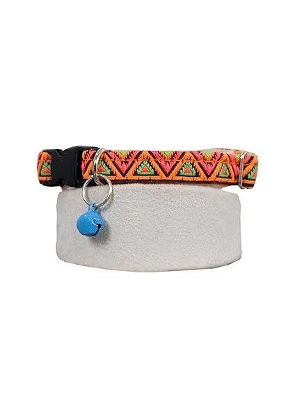 Etnik Desenli Kedi Köpek Zilli Boyun Tasması
