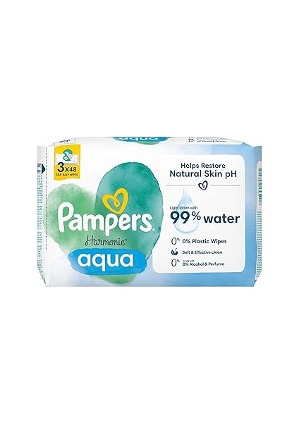 Harmonie Aqua Islak Mendil 144 Yaprak (48 x 3 Paket)