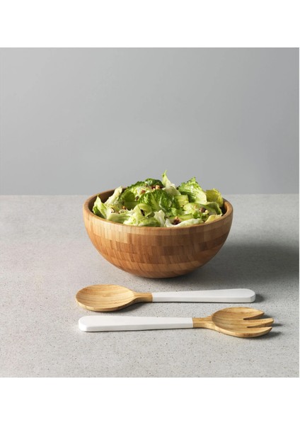 2 Adet Servis Kasesi Bambu Kase 20 cm & Çelik Kase 28 cm indirimleri