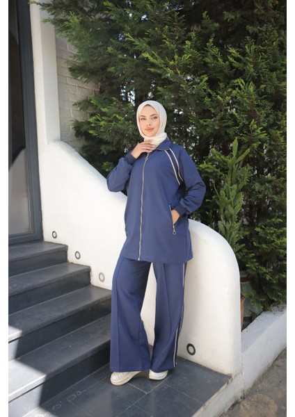 Kadın Tesettür Eşofman Takımı Fermuarlı & Alt Üst Takım 498