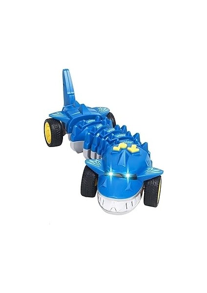 Oyuncak Pilli Sesli LED Işıklı Hareketli Demo Modlu Timsah/köpek Balığı (Mavi)