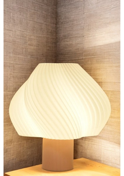 Modern Tasarım Abajur Masa Lambası Aydınlatma Aura Modern Komidin Krem Beyaz fiyatları