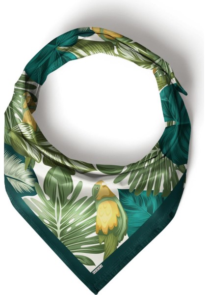 Tropikal Kuş Desenli Bandana Fular fırsatları