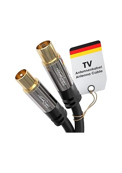 Kabeldirekt – 4K Anten Kablosu, Koaksiyel Kablolar – 7,5m – Dijital ve Analog Tv Için Tv Kablosu, M
