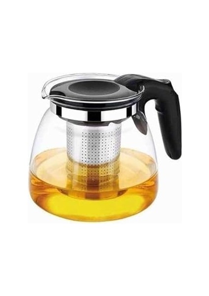 Cam Çaydanlık Paslanmaz Çelik Filtre Kolu Isıya Dayanıklı Cam Çaydanlık Süzgeçli French Press Cam D