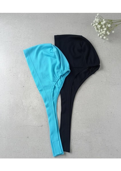 2li Dikişli Penye Şal Eşarp Bonesi