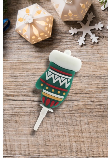 Çok Renkli Dekoratif Silikon Yılbaşı Süsü ve Anahtarlık Seti, 4 Adet fiyatları