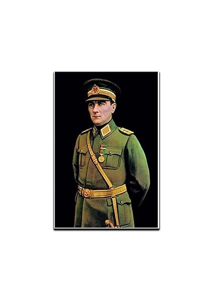 Zc Bayrak Atatürk Üniformalı Portre Raşel Dijital Baskı Bayrak 150X225 cm