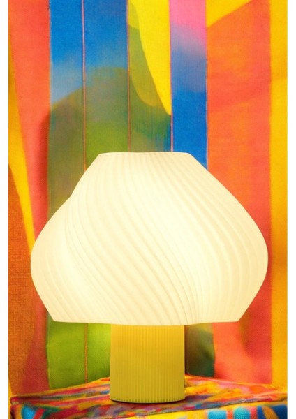 Modern Tasarım Abajur Masa Lambası Aydınlatma Aura Modern Komidin Sarı Beyaz fiyatları