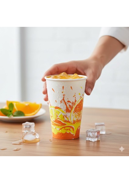 12 Oz (350 Ml) Karton Bardak - 50 Adet - Desenli Soğuk/sıcak Içecek - (Tek Kullanım, Kapaksız) modelleri