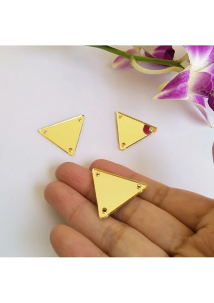 Akrilik Ayna Tasarımı, 100 Delikli Yapışkanlı Küpe Düzeni, Canlı Sarı Renkli