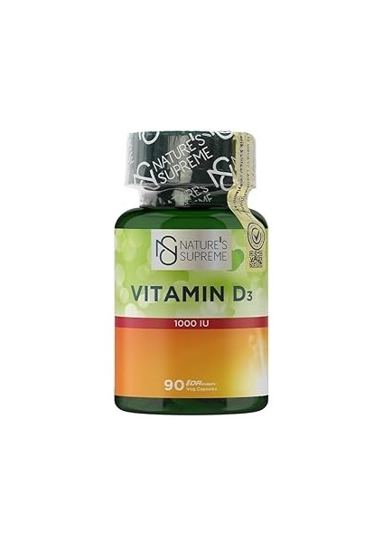 Nature's Supreme Vitamin D3 1000 Iu 90 Kapsül