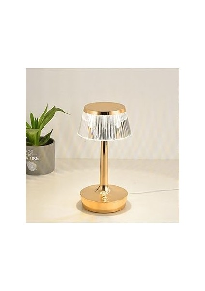 Şarjlı Masa Lambası Dimmerli Dekoratif Abajur Cata Rio Dokunmatik Sunum Lambası 3 Renk Işık Modu