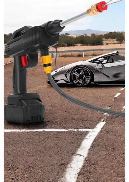 Şarjlı Oto Yıkama Tabancası Su Basınçlı Hazneli Bataryalı - EG001S-4R6L18 fırsatları