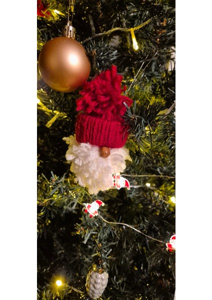 Yılbaşı Süsü / Yılbaşı Ağacı Süsü / Yılbaşı 2'li Set / Çam Ağacı Noel Baba Süs