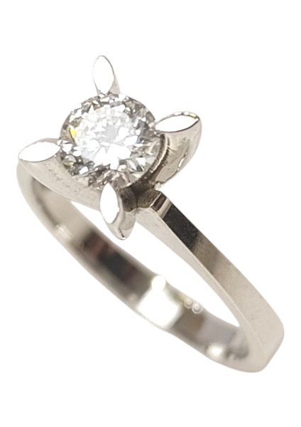 Hrd Sertifikalı 0.55CT G Pırlanta Tek Taş Yüzük 14 Ayar Altın Hd Videolu