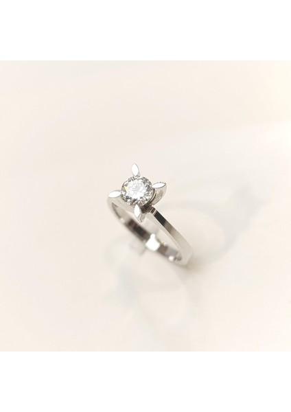 Hrd Sertifikalı 0.55CT G Pırlanta Tek Taş Yüzük 14 Ayar Altın Hd Videolu fırsatları